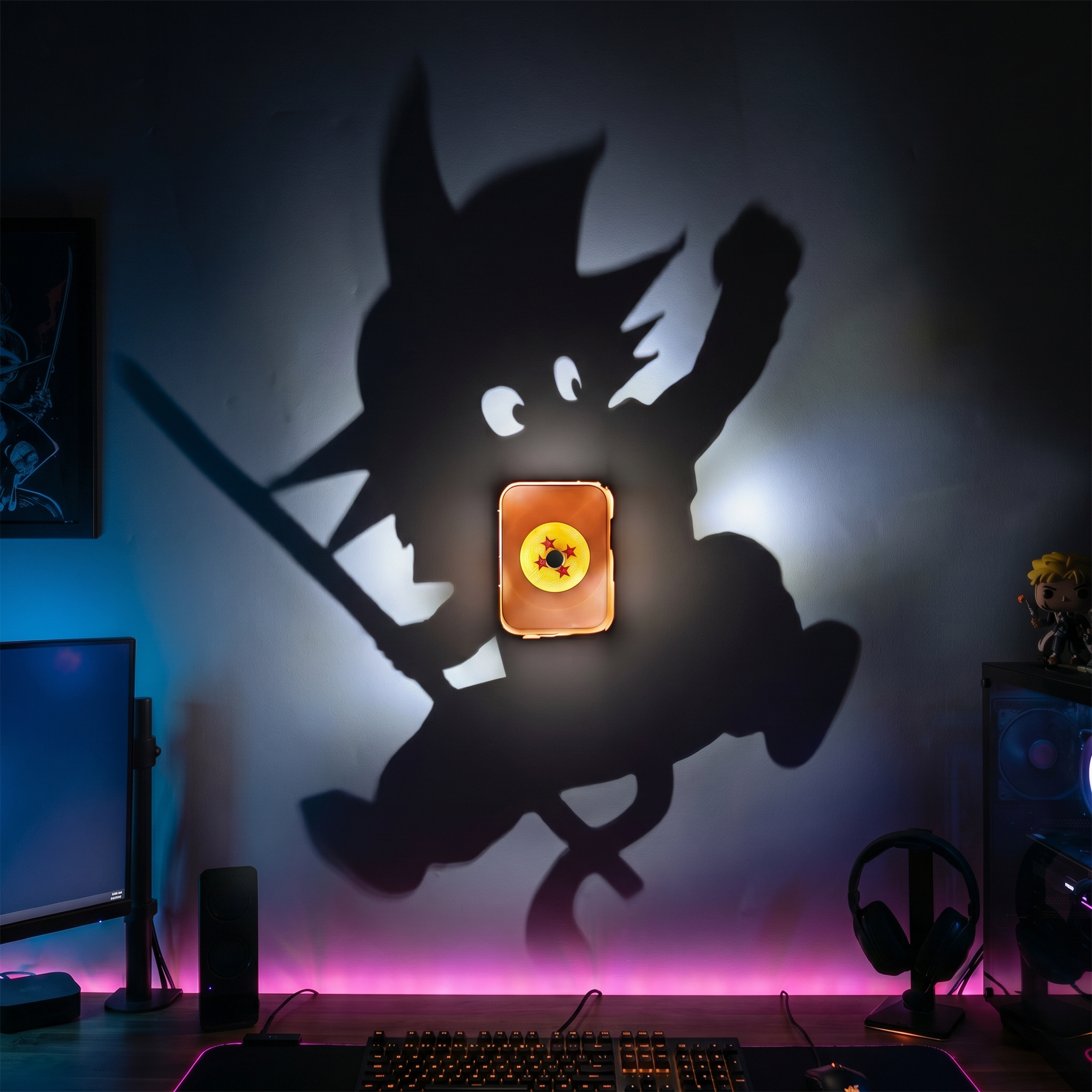 Anime & Hero Shadow Lamp – Aesthetic Wall Projection Light